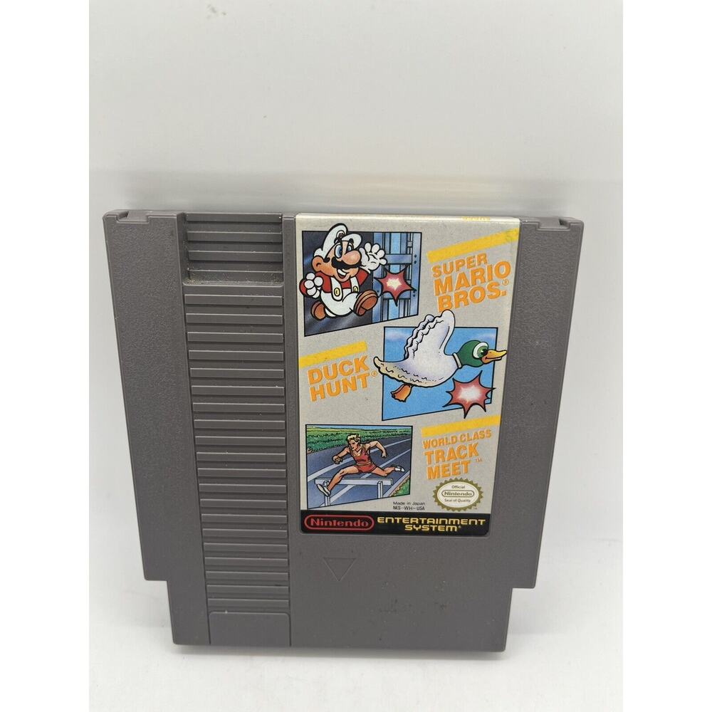 Super Mario Bros / Duck Hunt / World Class Track Meet NES Cart Only - Tested